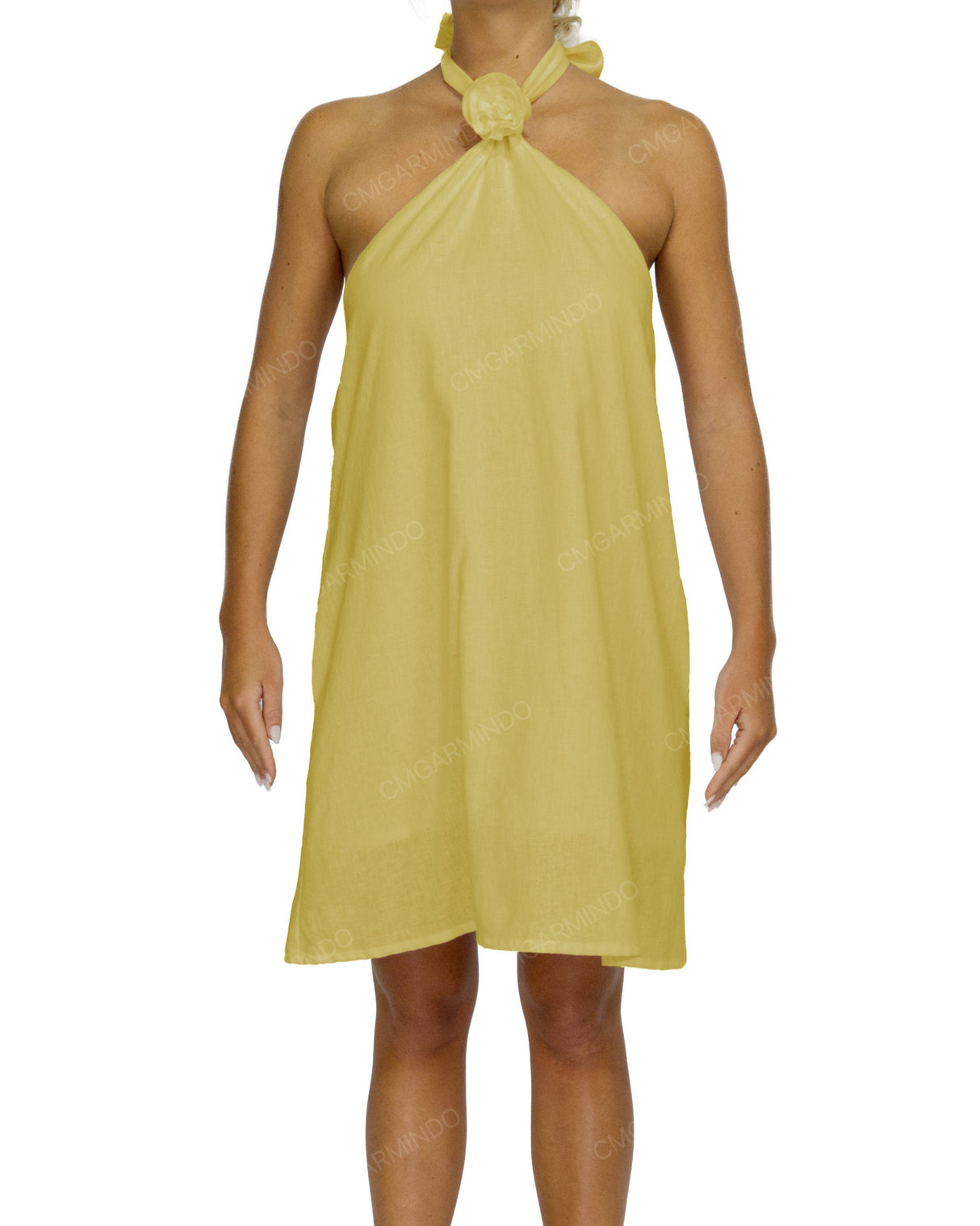 Halter Tie A-Line Mini Dress