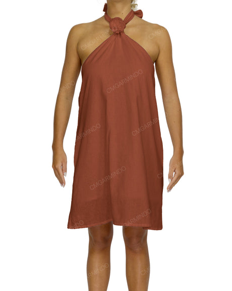 Halter Tie A-Line Mini Dress
