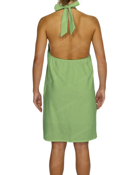 Halter Tie A-Line Mini Dress