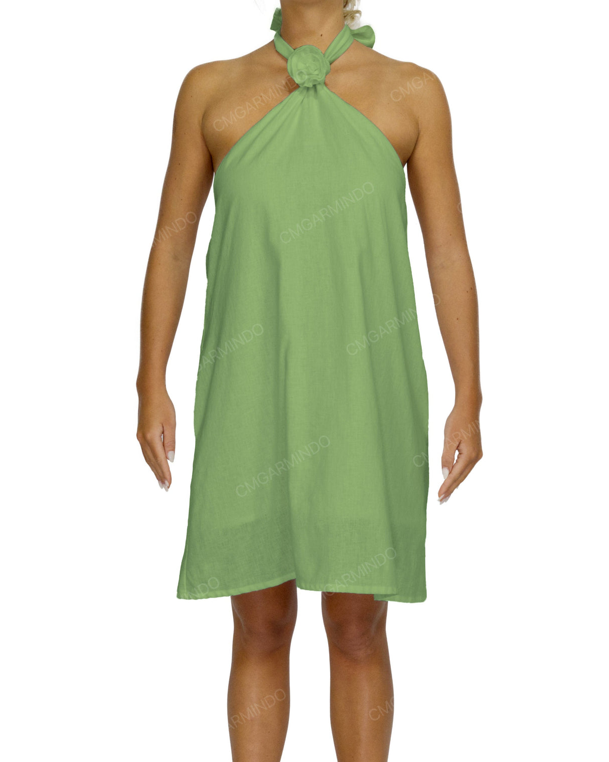 Halter Tie A-Line Mini Dress