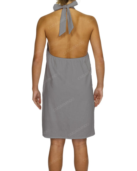 Halter Tie A-Line Mini Dress