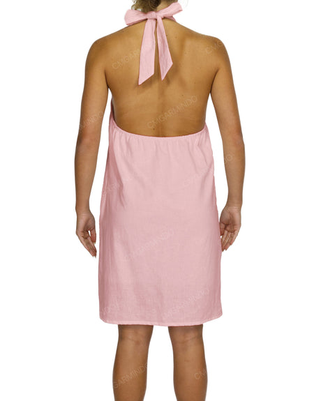 Halter Tie A-Line Mini Dress
