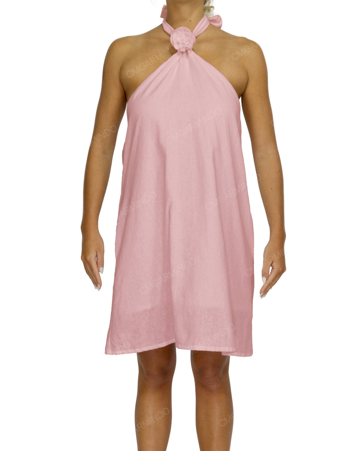 Halter Tie A-Line Mini Dress