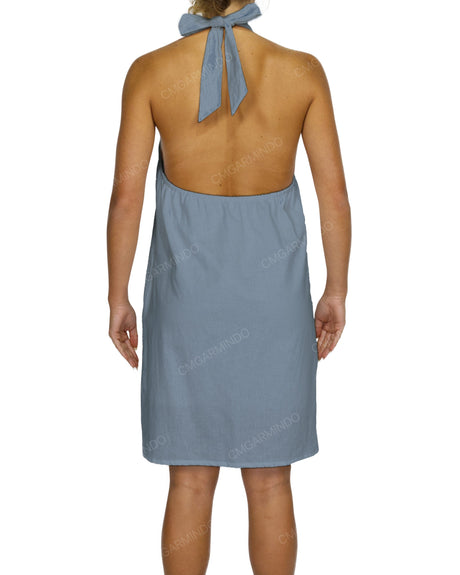 Halter Tie A-Line Mini Dress