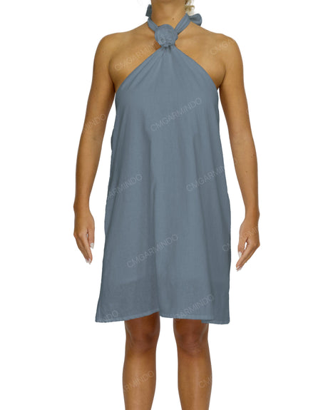 Halter Tie A-Line Mini Dress