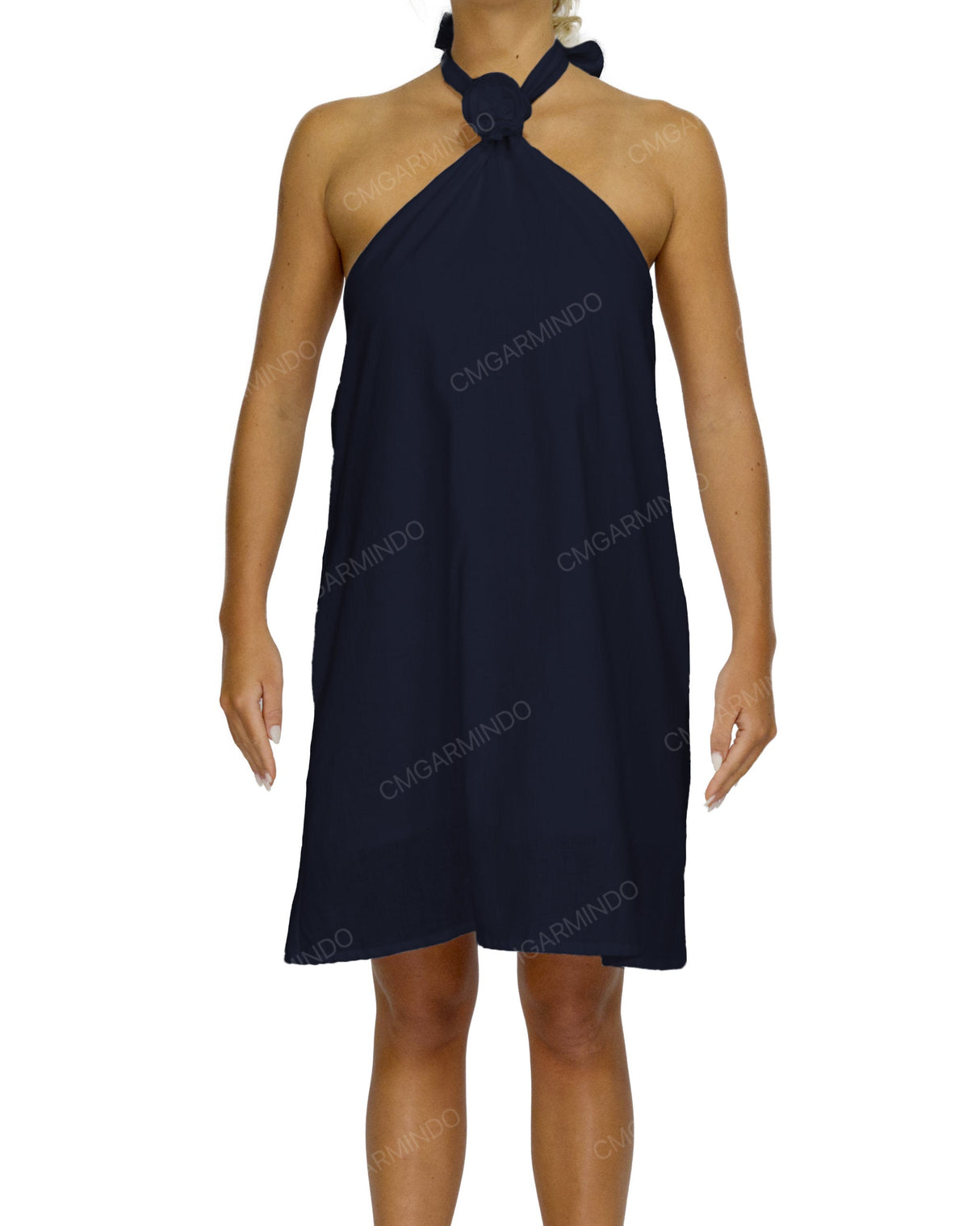Halter Tie A-Line Mini Dress