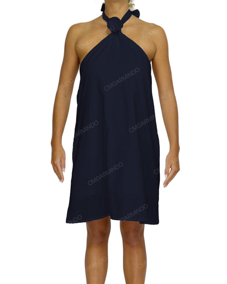 Halter Tie A-Line Mini Dress