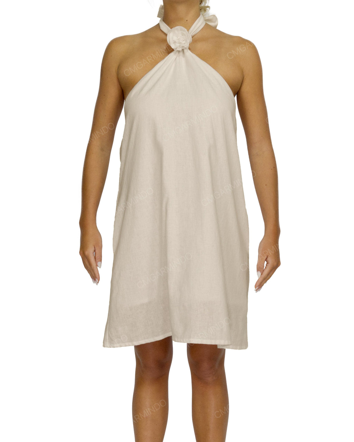 Halter Tie A-Line Mini Dress