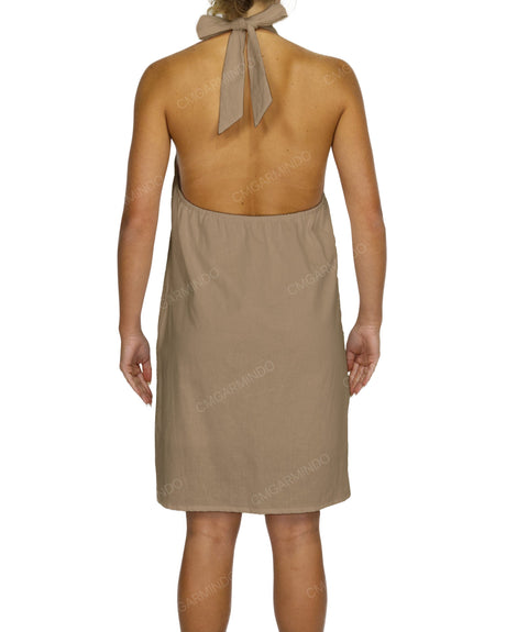 Halter Tie A-Line Mini Dress