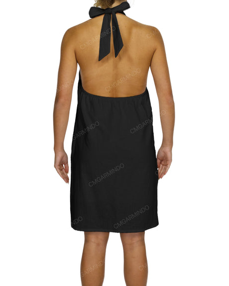 Halter Tie A-Line Mini Dress