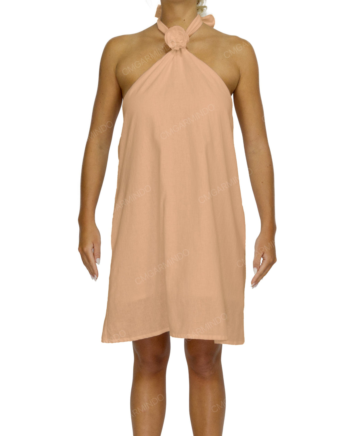 Halter Tie A-Line Mini Dress