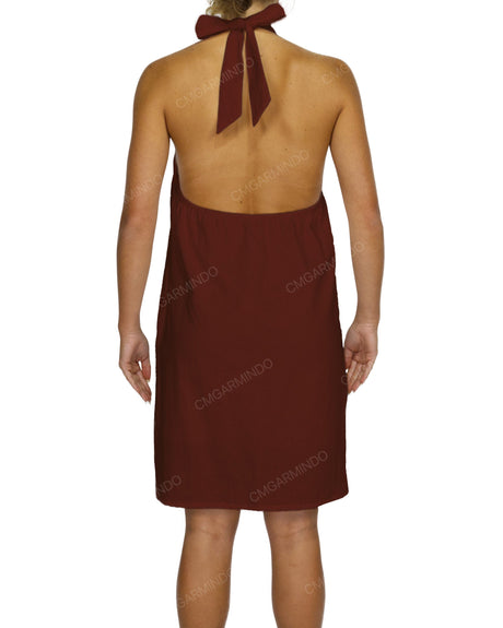 Halter Tie A-Line Mini Dress