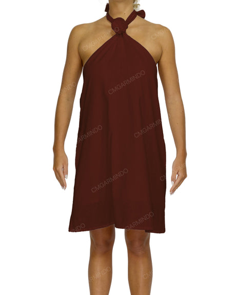 Halter Tie A-Line Mini Dress