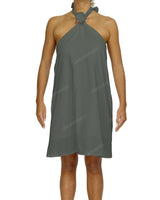 Halter Tie A-Line Mini Dress