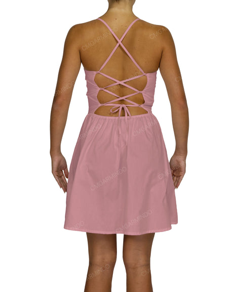 Criss Cross Back Mini Dress