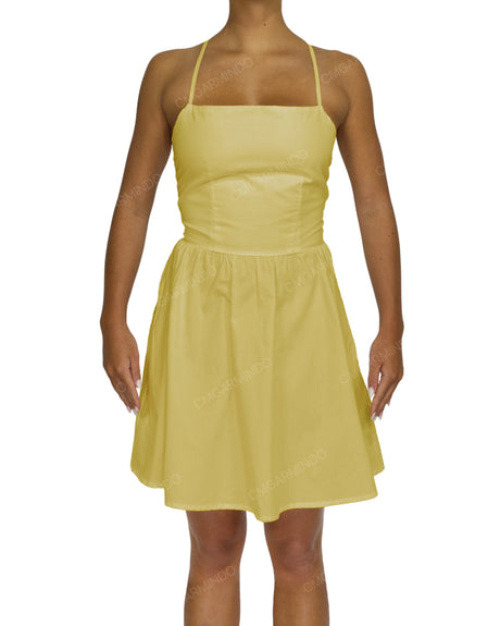 Criss Cross Back Mini Dress
