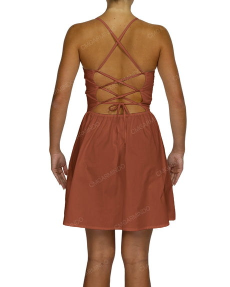 Criss Cross Back Mini Dress