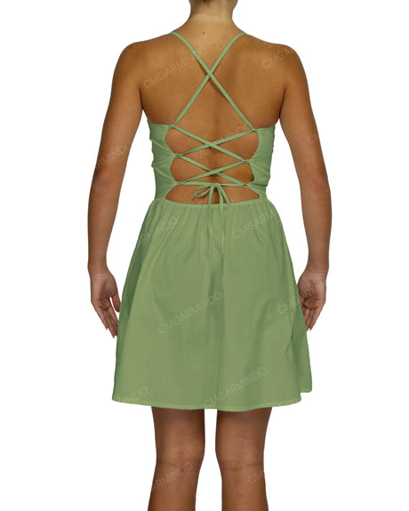 Criss Cross Back Mini Dress