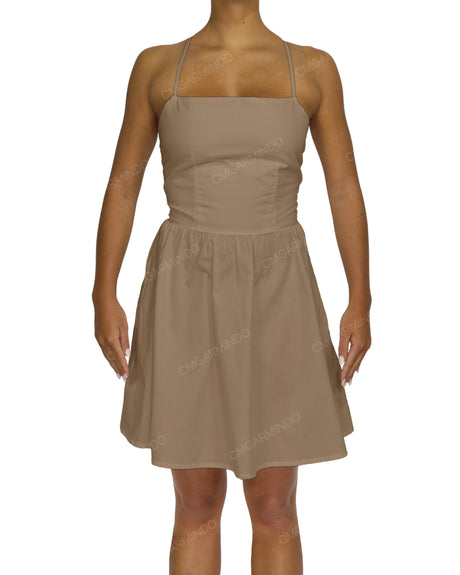 Criss Cross Back Mini Dress