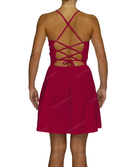 Criss Cross Back Mini Dress