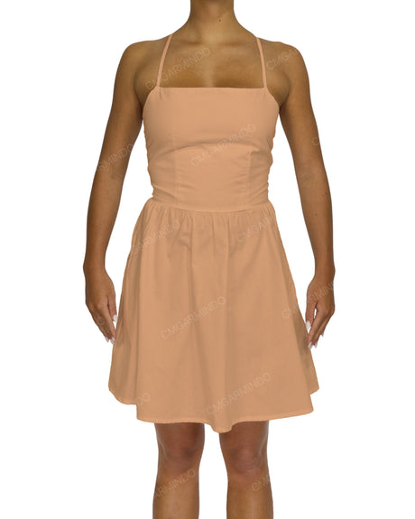 Criss Cross Back Mini Dress