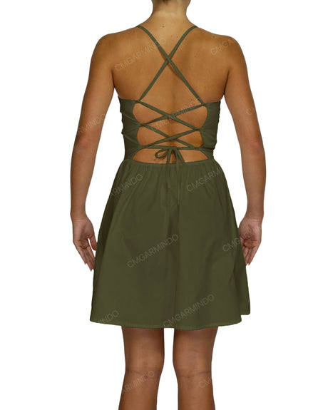 Criss Cross Back Mini Dress