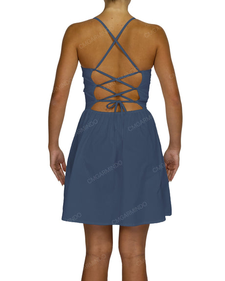 Criss Cross Back Mini Dress