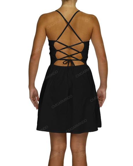 Criss Cross Back Mini Dress