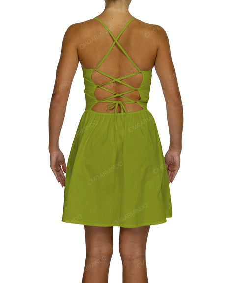 Criss Cross Back Mini Dress