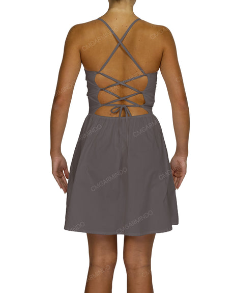 Criss Cross Back Mini Dress