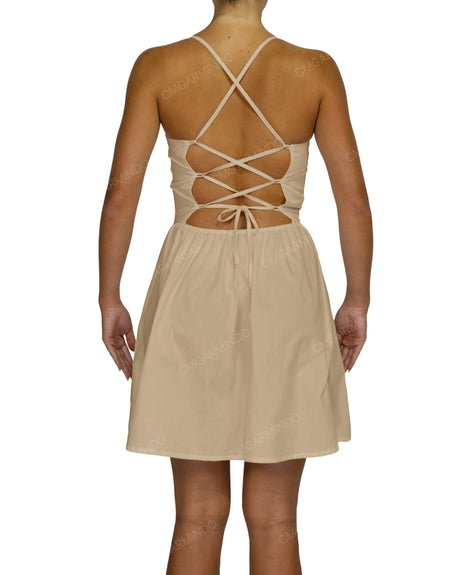 Criss Cross Back Mini Dress