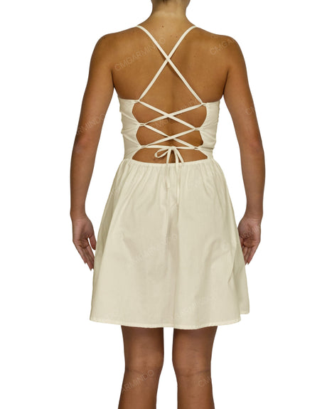 Criss Cross Back Mini Dress