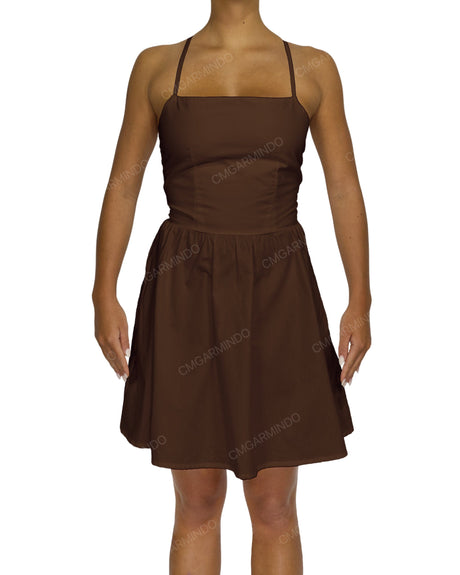 Criss Cross Back Mini Dress