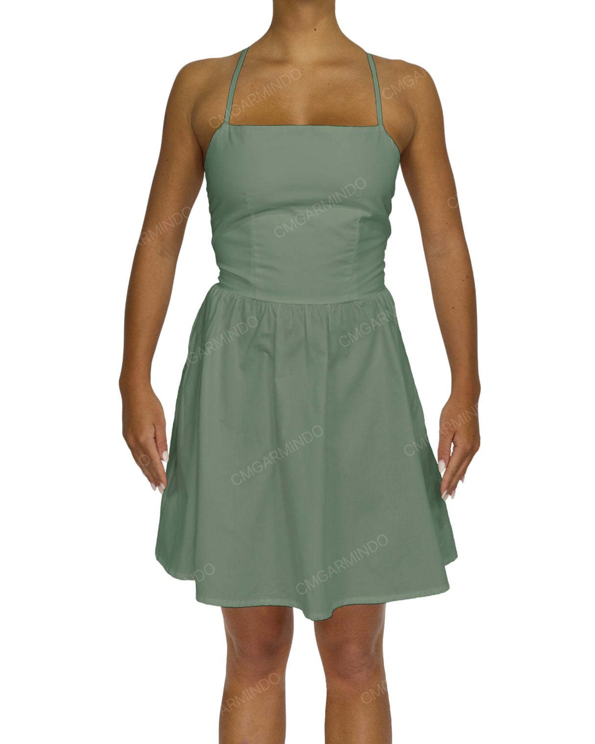 Shirred Midi Dress