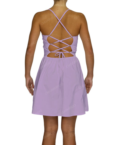 Criss Cross Back Mini Dress