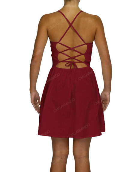 Criss Cross Back Mini Dress