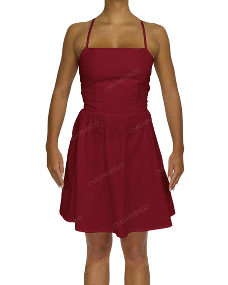 Criss Cross Back Mini Dress