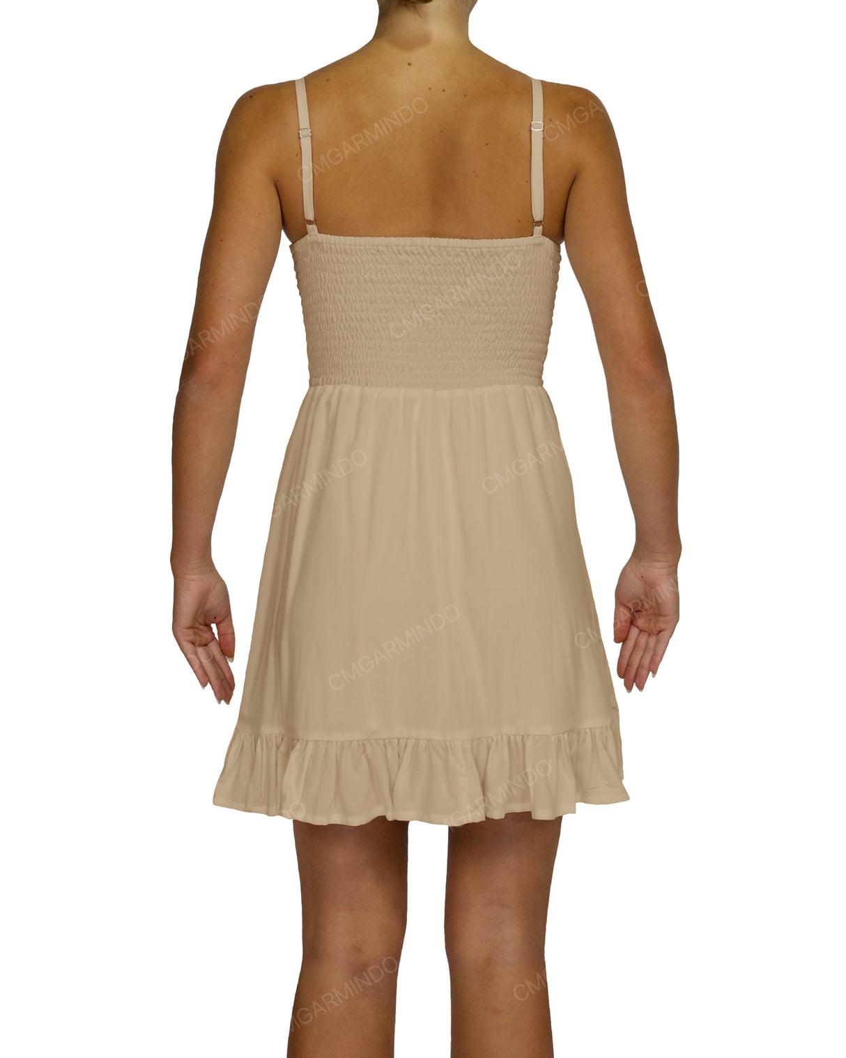 Shirred Midi Dress