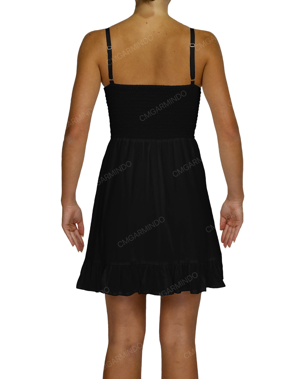 Shirred Midi Dress