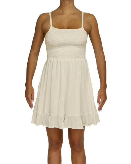 Shirred Midi Dress