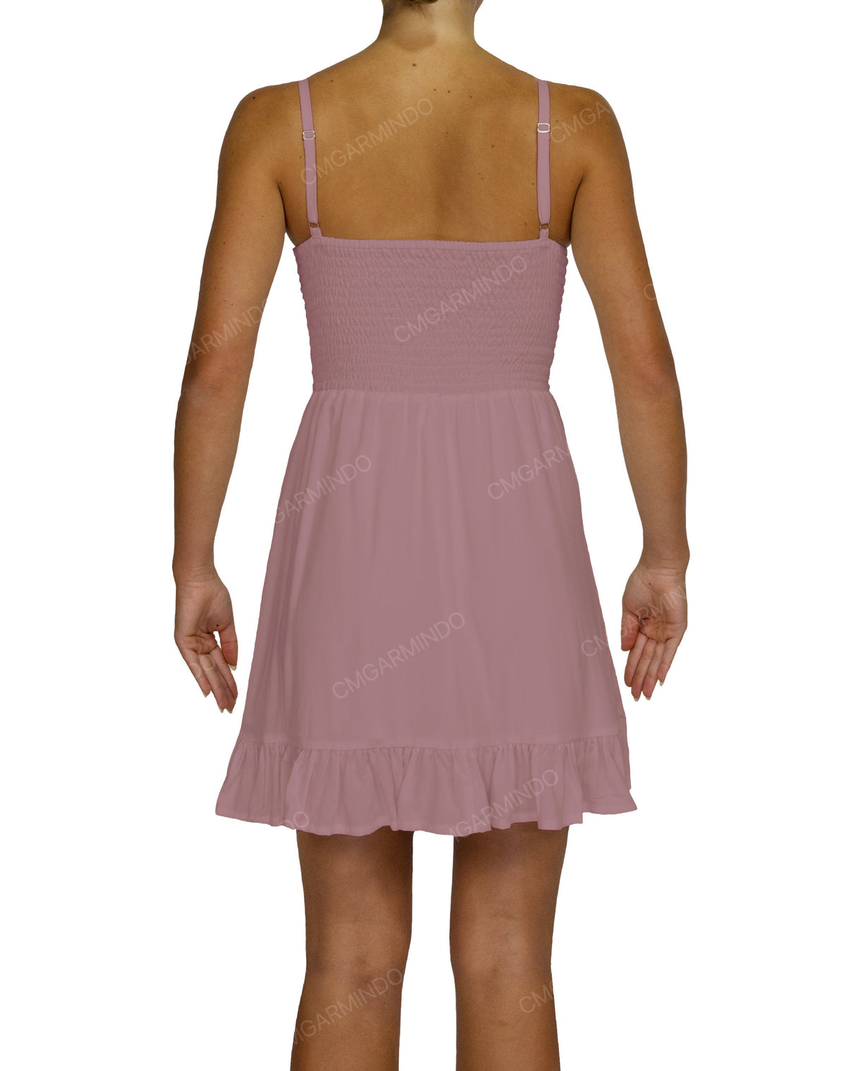 Shirred Midi Dress