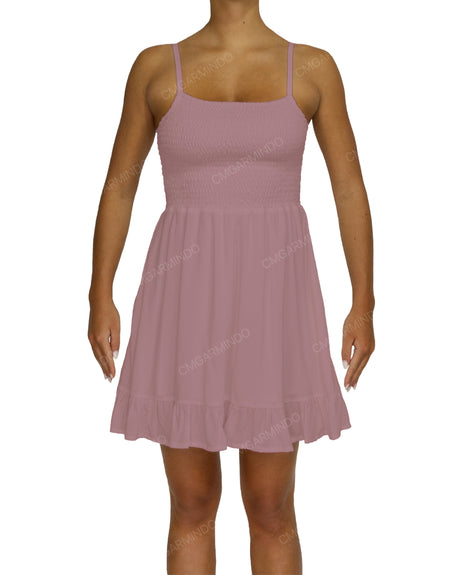 Shirred Midi Dress
