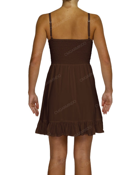 Shirred Midi Dress