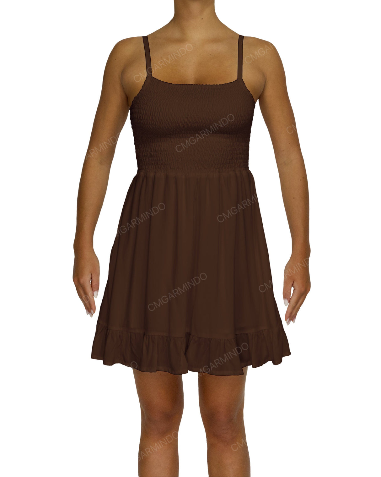 Shirred Midi Dress