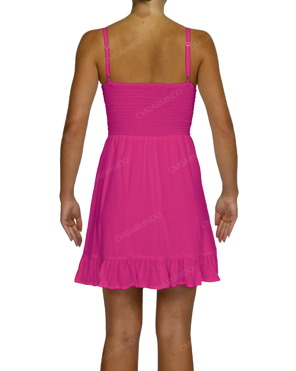 Shirred Midi Dress