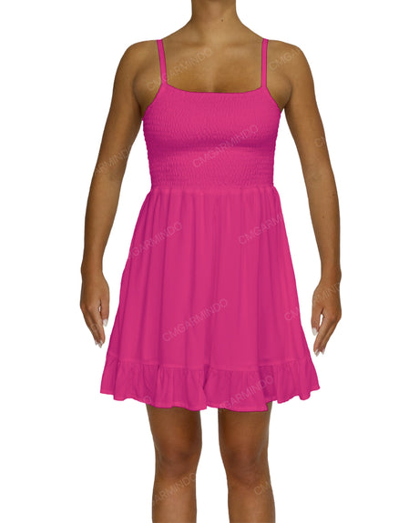 Shirred Midi Dress