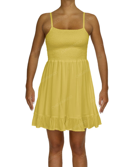 Shirred Midi Dress