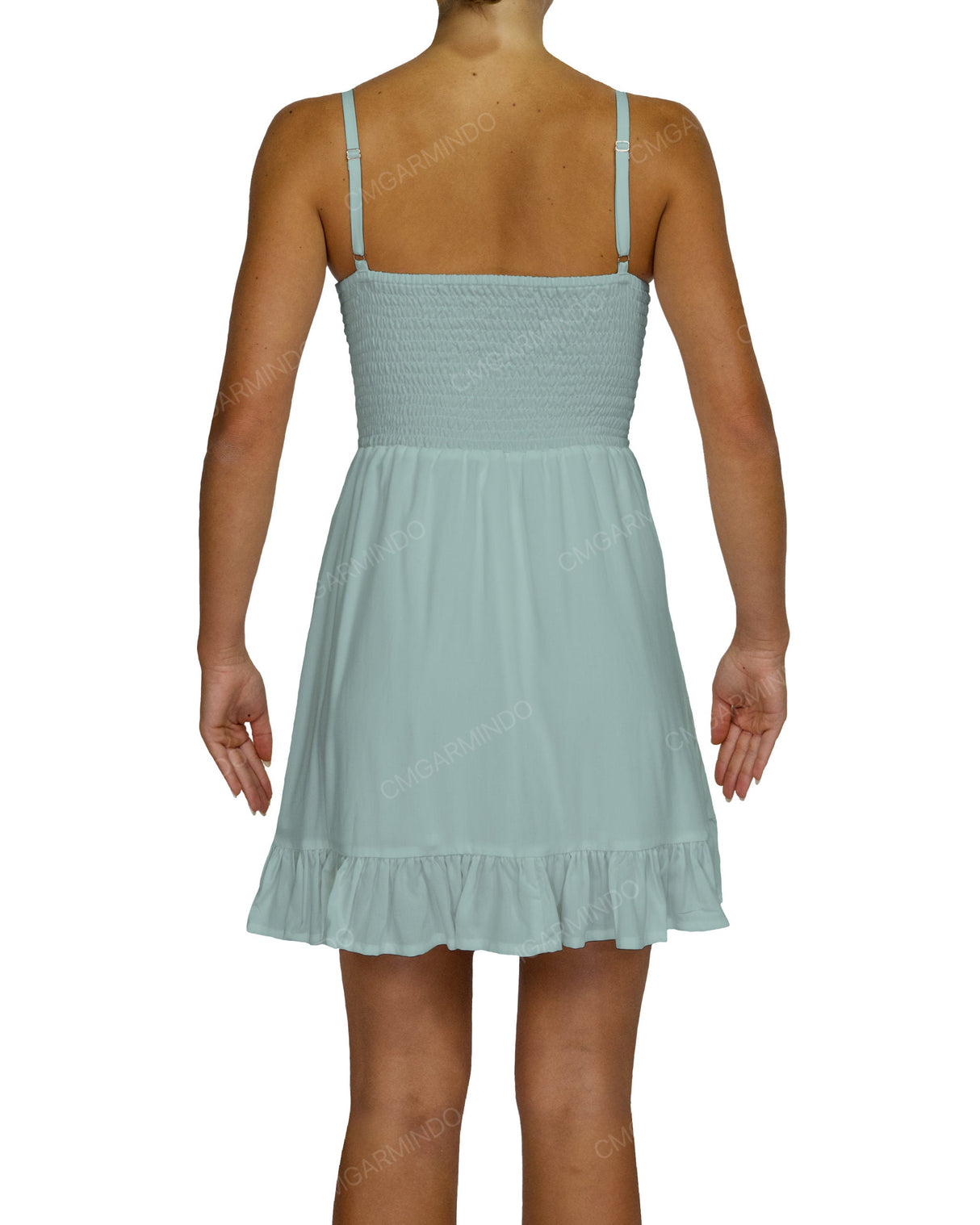 Shirred Midi Dress