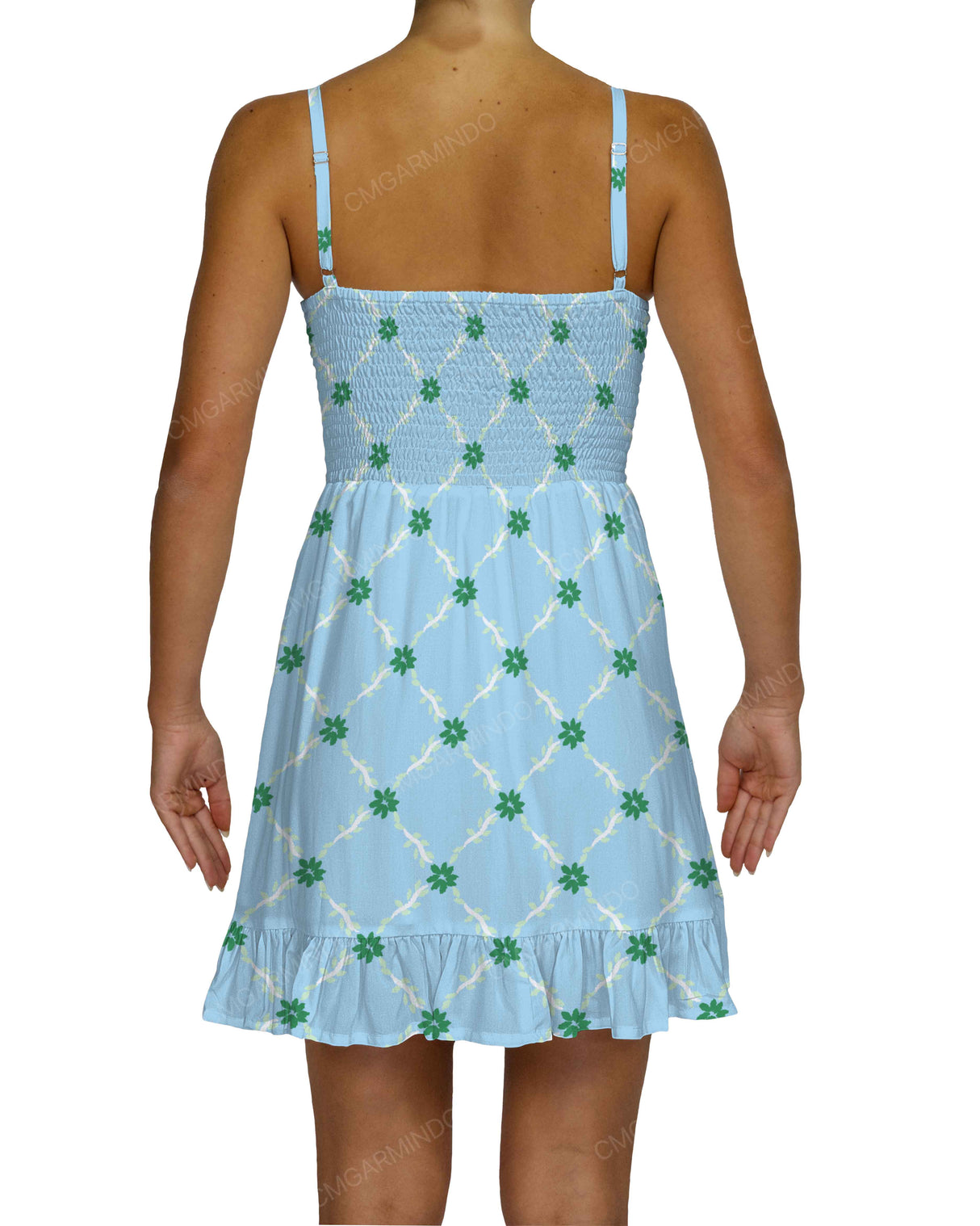 Shirred Midi Dress
