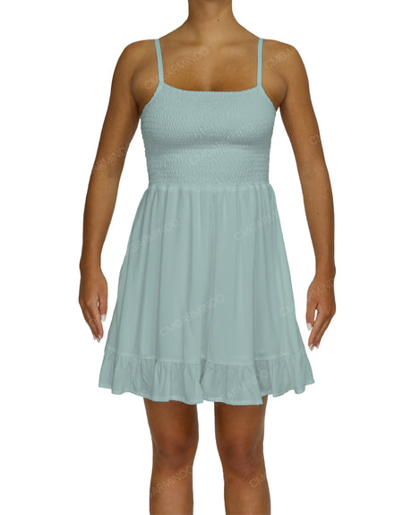 Shirred Midi Dress